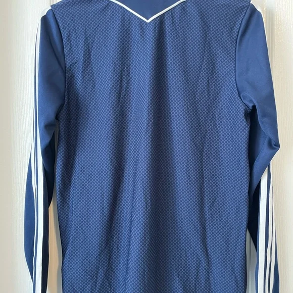 NWT-Adidas AEROREADY Youth Track Jacket Navy Blue Full Zip 13-14 / 164 - Picture 6 of 11